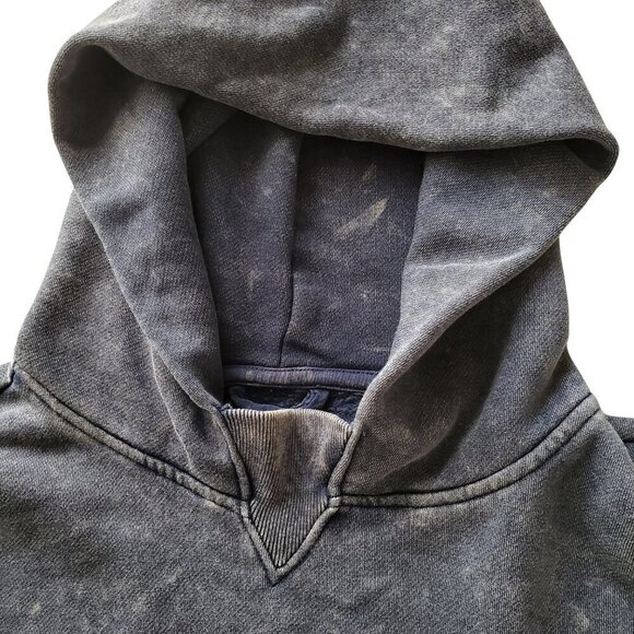 NWT GAP Teen Boys Pullover Hoodie in Dark Gray Mineral Wash Super Soft size L 10 - Picture 6 of 15